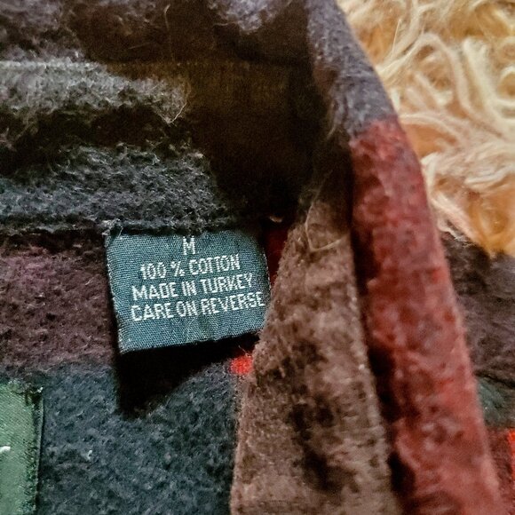 Red Green and Navy Lawton Harbor Button Down Flannel - Picture 3 of 3